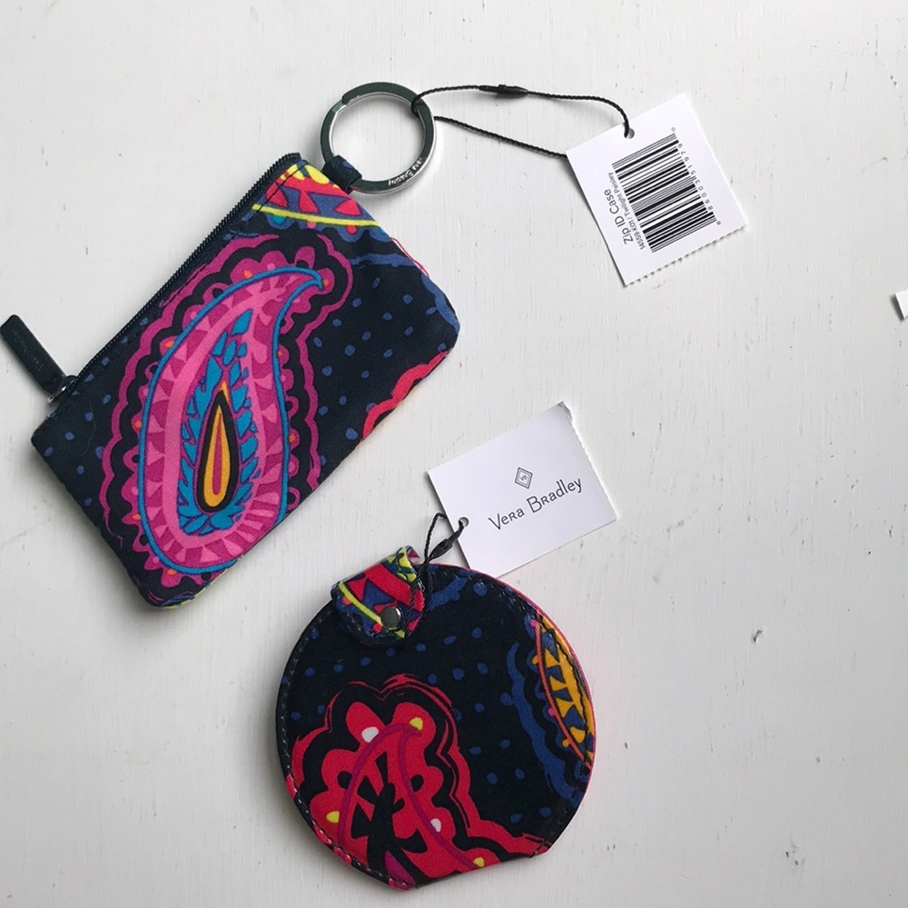 BRAND NEW Vera Bradley ID case and pocket mirror